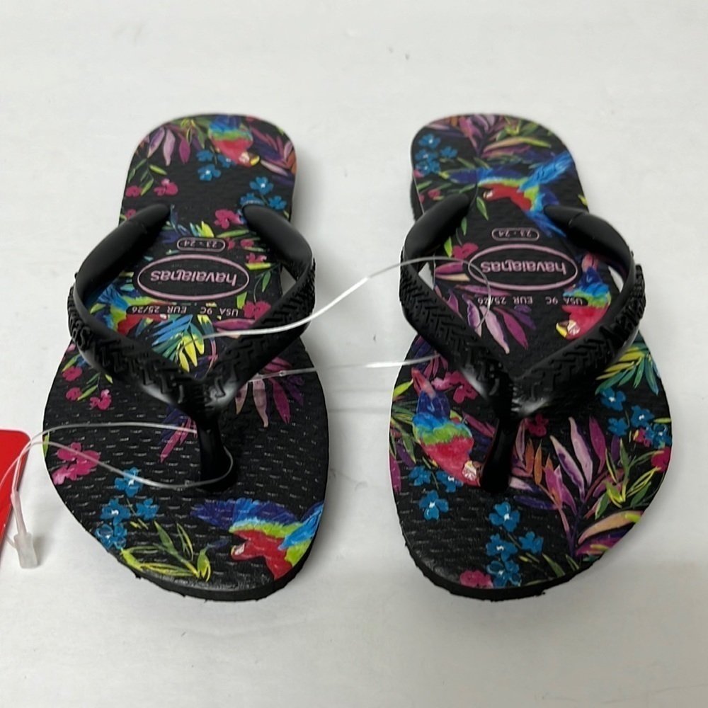 HAVAIANAS kids, tropical floral flip-flops